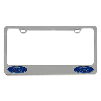 Eurosport Daytona® - Ford Motor Company 2-Hole Chrome License Plate Frame with Ford Dual Emblems