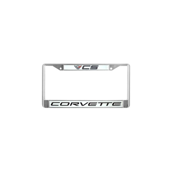 Eurosport Daytona® - GM 2-Hole License Plate Frame with C5 Corvette Logo and Emblem