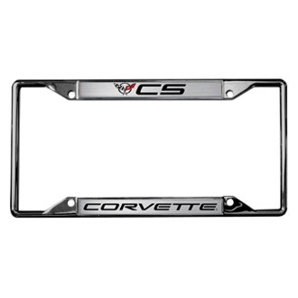 Eurosport Daytona® - GM Chrome License Plate Frame with C5 Corvette Logo and Emblem