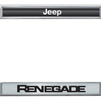 Eurosport Daytona® - MOPAR 4-Hole Chrome License Plate Frame with Renegade Logo