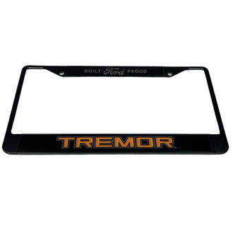 Eurosport Daytona® - Ford Motor Company 4-Hole Black License Plate Frame with Orange Ford Tremor Logo
