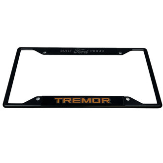 Eurosport Daytona® - Ford Motor Company 4-Hole Black License Plate Frame with Orange Ford Tremor Logo