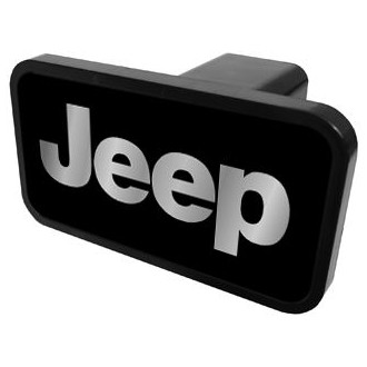 Eurosport Daytona® - Euro-Hitch Hitch Cover with JEEP Black Logo for 2" Receivers