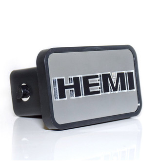 Eurosport Daytona® - Euro-Hitch Hitch Cover with Mopar HEMI Black Logo with Mirror Outline for 2" Receivers