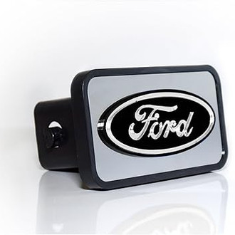 Eurosport Daytona® - Euro-Hitch Hitch Cover with Ford Black/Mirror Oval Logo for 2" Receivers