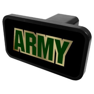Eurosport Daytona® - Euro-Hitch Hitch Cover with ARMY Badge Gold Outline with Green Logo for 2" Receivers