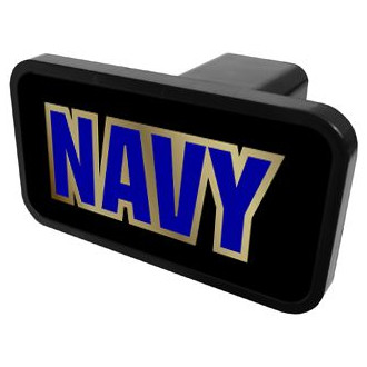 Eurosport Daytona® - Euro-Hitch Hitch Cover with NAVY Badge Gold Outline with Dark Blue Logo for 2" Receivers