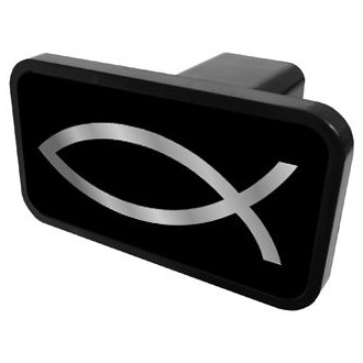 Eurosport Daytona® - Euro-Hitch Hitch Cover with Christian Fish Black Logo for 2" Receivers