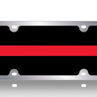 Eurosport Daytona® - LSN License Plate with Fallen FireFighter Logo and Red Bar