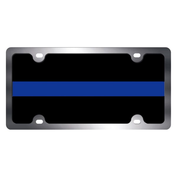 Eurosport Daytona® - LSN License Plate with Fallen Police Officer Logo and Dark Blue Bar
