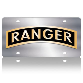 Eurosport Daytona® - LSN License Plate with US Army Ranger Qualification Tab Logo