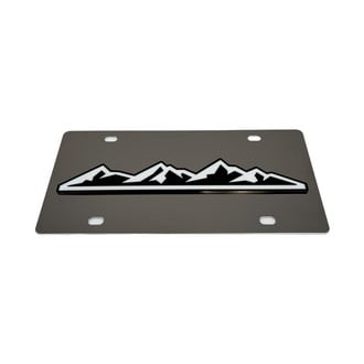 Eurosport Daytona® - LSN Polished License Plate with Mountain Range Logo