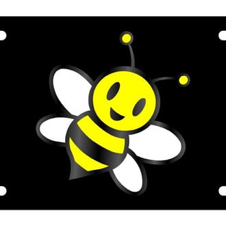 Eurosport Daytona® - LSN Black License Plate with Lil Bumble Bee Logo