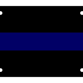 Eurosport Daytona® - LSN Polished License Plate with Fallen Police Officer Logo