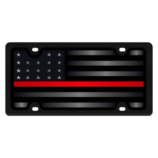 Eurosport Daytona® - LSN License Plate with USA Flag Logo and Red Stripes