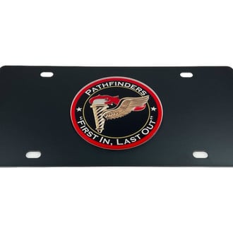 Eurosport Daytona® - LSN Polished License Plate with US Army Pathfinders Logo