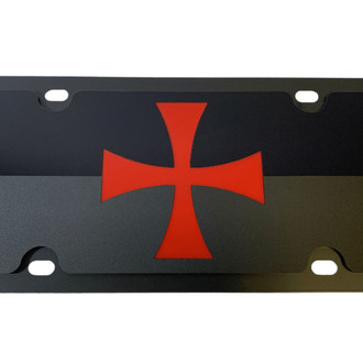 Eurosport Daytona® - LSN Polished License Plate with Templar Cross Logo