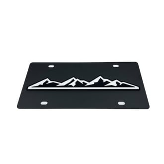 Eurosport Daytona® - LSN Polished License Plate with Mountain Range Logo