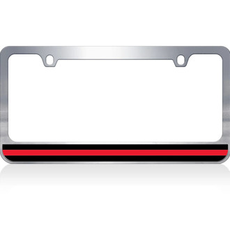 Eurosport Daytona® - LSN Chrome License Plate with Red Line