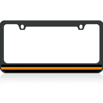 Eurosport Daytona® - LSN Black License Plate with Orange Line