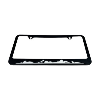 Eurosport Daytona® - LSN Polished License Plate with White Mountain Range Logo