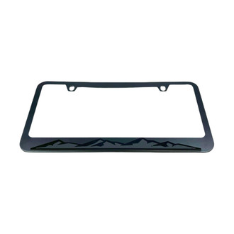 Eurosport Daytona® - LSN Polished License Plate with Black Mountain Range Logo