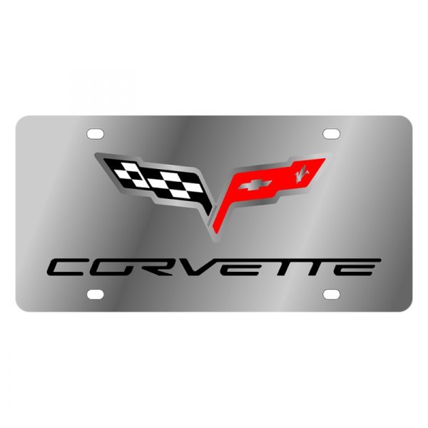 Eurosport Daytona® - GM License Plate with Corvette C6 Logo and Emblem