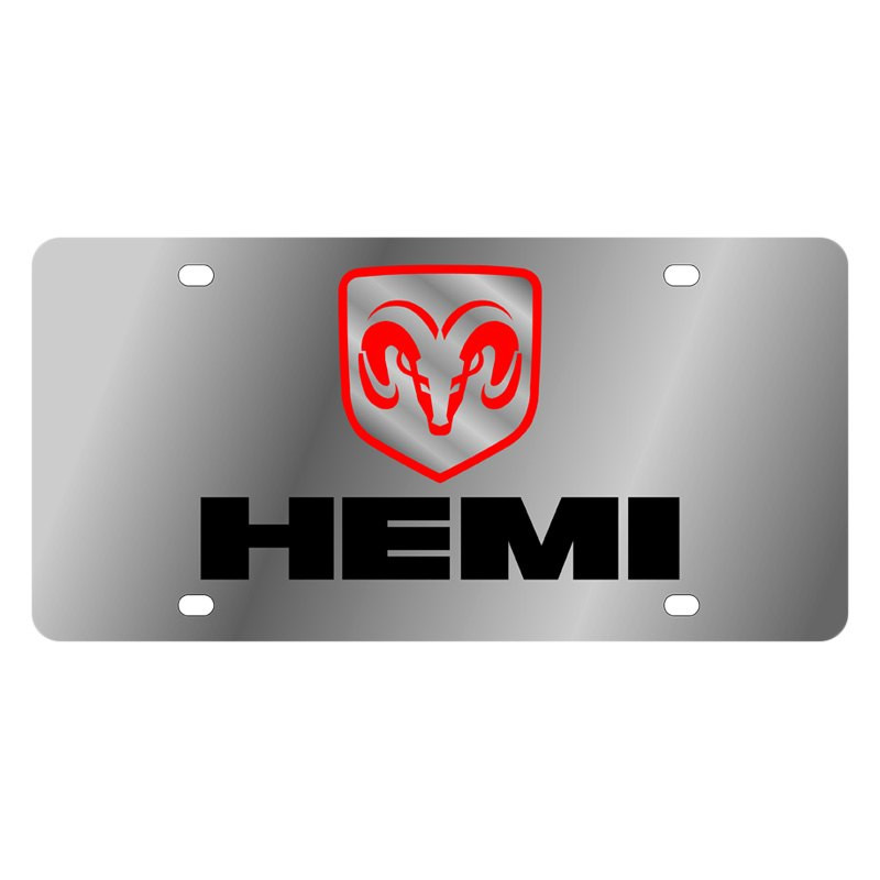 Eurosport Daytona® - MOPAR License Plate with Dodge HEMI Logo