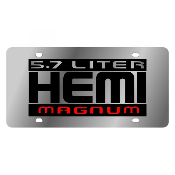 Eurosport Daytona® - MOPAR License Plate with 5.7 Liter HEMI Magnum Logo