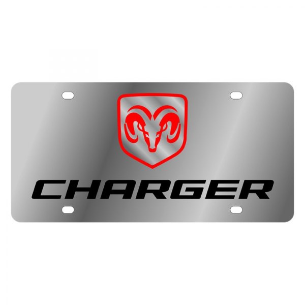 Eurosport Daytona® - MOPAR License Plate with Dodge Charger Logo and Emblem