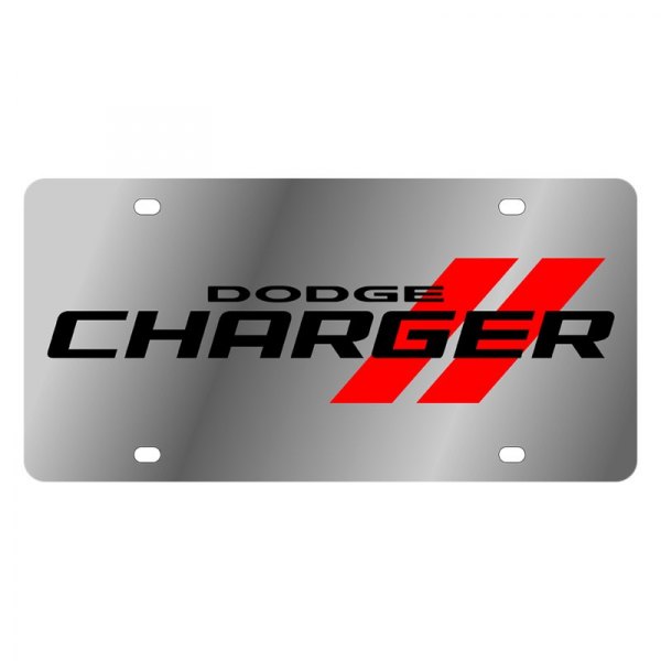 Eurosport Daytona® - MOPAR License Plate with Dodge Charger New Logo and Emblem