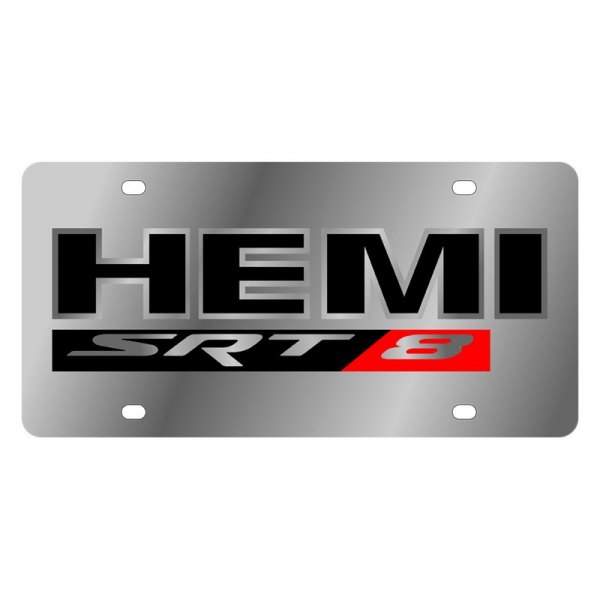 Eurosport Daytona® - MOPAR License Plate with HEMI SRT 8 Logo