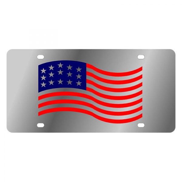 Eurosport Daytona® - LSN License Plate with American Flag Waving Logo