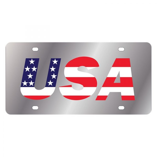 Eurosport Daytona® - LSN License Plate with USA Red / White / Blue With Stars And Stripes Logo