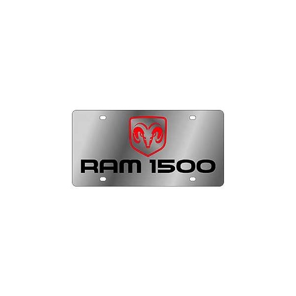 Eurosport Daytona® - MOPAR License Plate with Style 2 Ram Logo and Ram Emblem