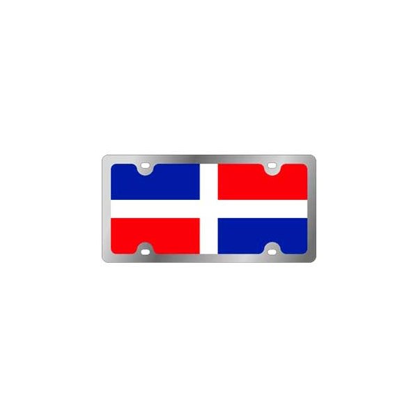 Eurosport Daytona® - Flags Style License Plate with Dominican Republic