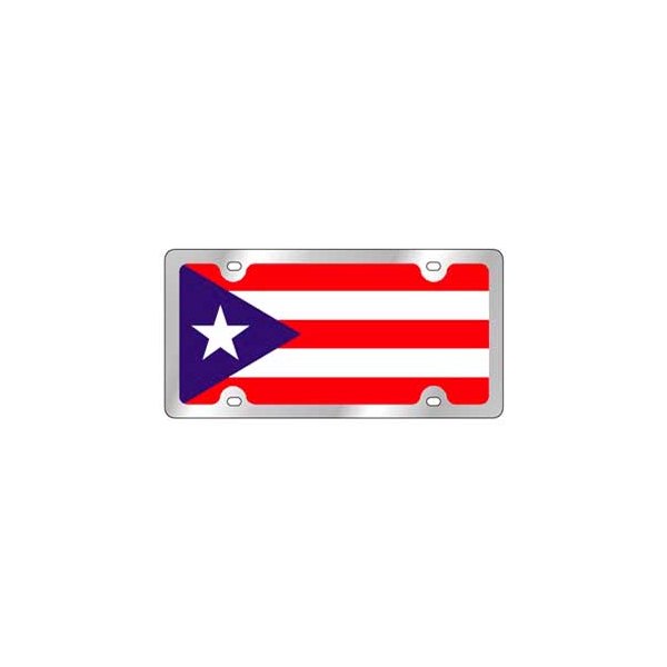 Eurosport Daytona® - Flags Style Lazertag License Plate with Puerto Rico