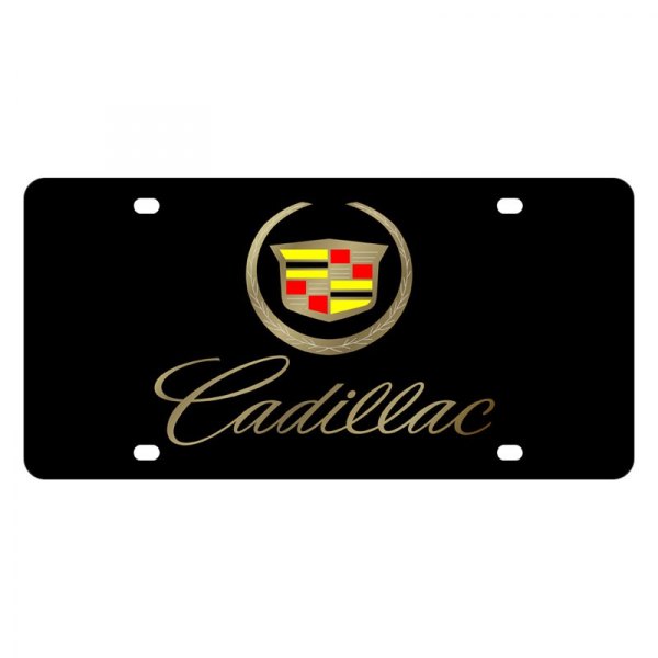 Eurosport Daytona® - GM Lazertag License Plate with Script Laser Etched Cadillac Logo