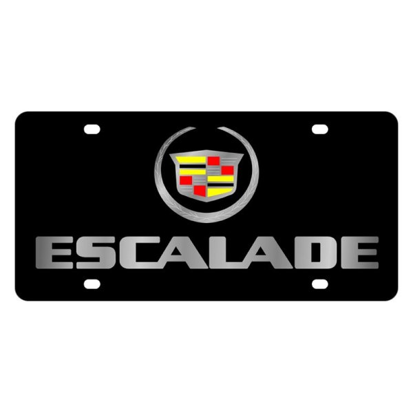 Eurosport Daytona® - GM Lazertag License Plate with Escalade Logo and Cadillac Emblem