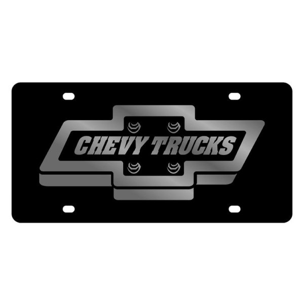 Eurosport Daytona® - GM Lazertag License Plate with Style 2 Chevy Trucks Logo and Emblem