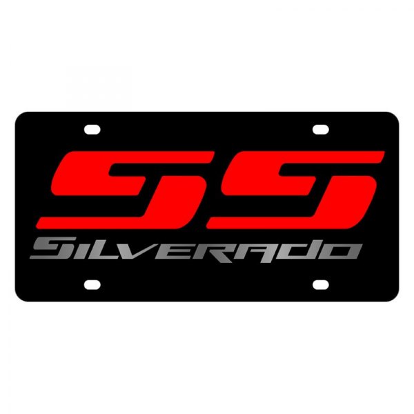 Eurosport Daytona® - GM Lazertag License Plate with Silverado SS Logo