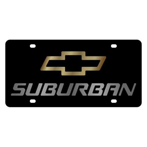 Eurosport Daytona® - GM Lazertag License Plate with Suburban Logo and Chevrolet Emblem
