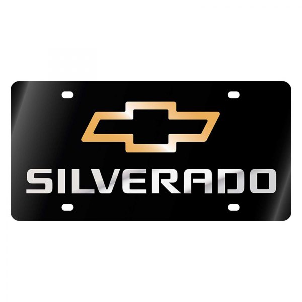 Eurosport Daytona® - GM Lazertag License Plate with Silverado New Logo and Chevrolet Emblem