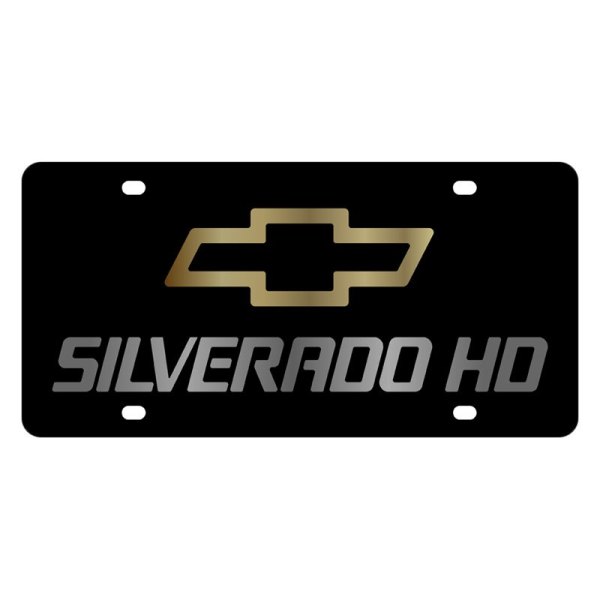 Eurosport Daytona® - GM Lazertag License Plate with Silverado HD Logo and Chevrolet Emblem