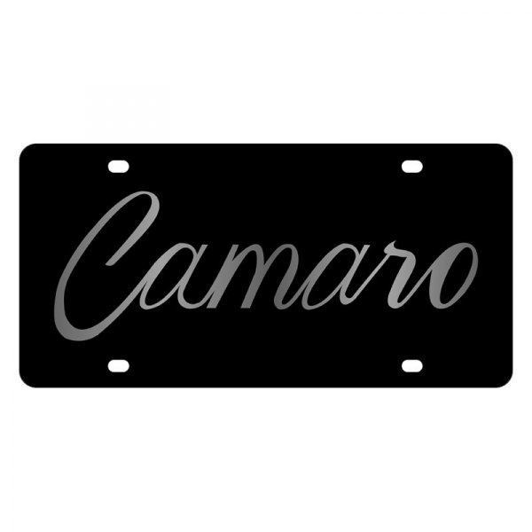 Eurosport Daytona® - GM Lazertag License Plate with Script Camaro Logo