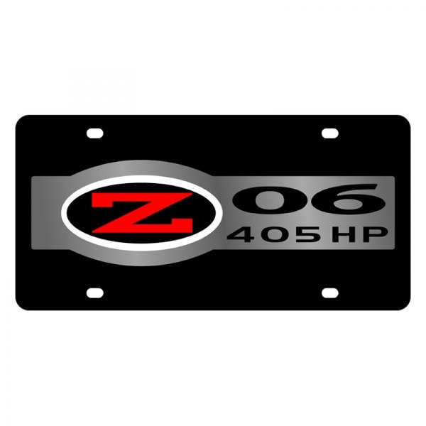 Eurosport Daytona® - GM Lazertag License Plate with Corvette C5 Z06 Badge 405 HP Logo