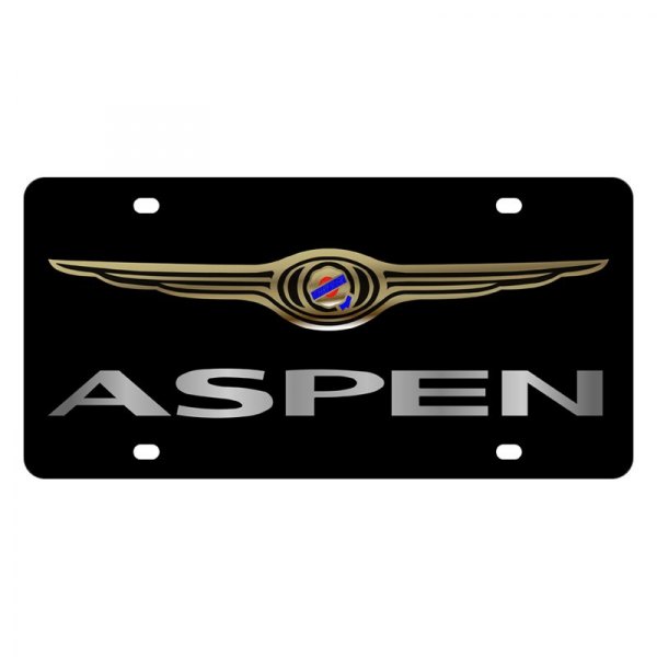 Eurosport Daytona® - MOPAR Lazertag License Plate with Aspen Logo and Chrysler Emblem