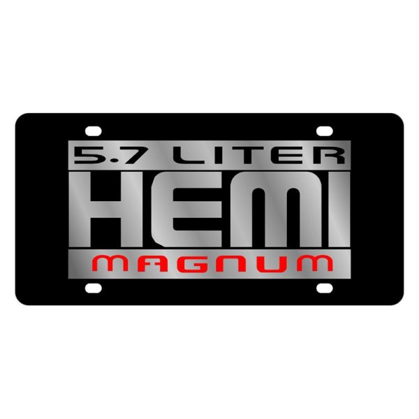 Eurosport Daytona® - MOPAR Lazertag License Plate with 5.7 Liter HEMI Magnum Logo