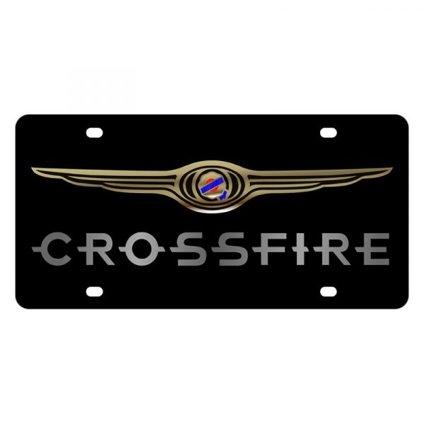 Eurosport Daytona® - MOPAR Lazertag License Plate with Crossfire Logo and Chrysler Emblem