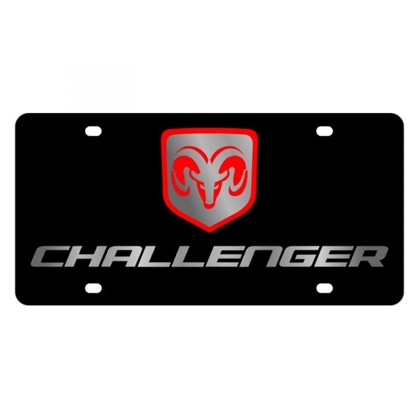 Eurosport Daytona® - MOPAR Lazertag License Plate with Challenger Logo and Emblem